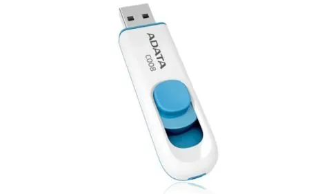 A-Data C008 8GB / USB 2.0 / White (AC008-8G-RWE)