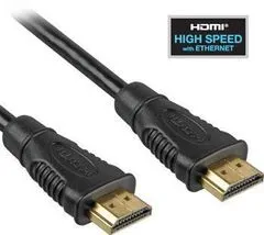 PremiumCord HDMI High Speed, Ethernet kábel, pozlátené konektory, 20m