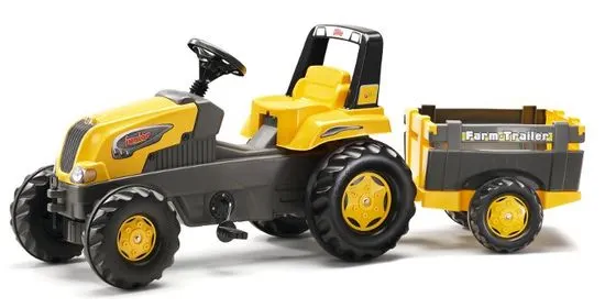 Rolly Toys Šliapací traktor Rolly Junior s Farm vlečkou - žltý - zánovné