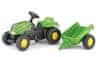 Šliapací traktor Rolly Kid s vlečkou - zelený II