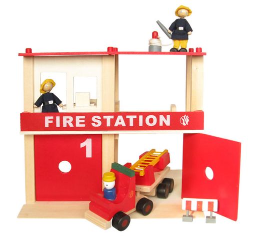 Marionette Požiarna stanica, drevená