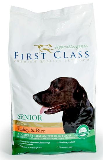 First Class Dog HA Senior Turkey & Rice 12kg