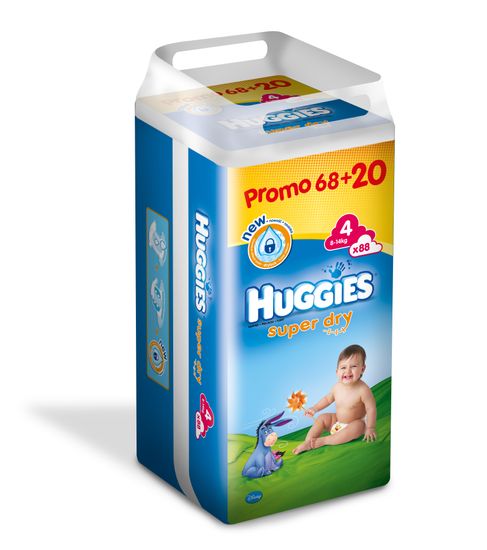 Huggies Super Dry 4 Promo Pack (68+20ks)
