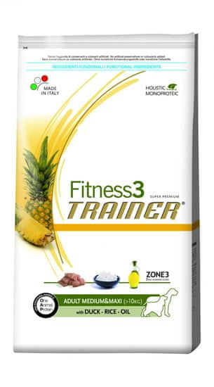 TRAINER  Fitness 3 Adult Medium/Maxi Duck & Rice 12,5 kg