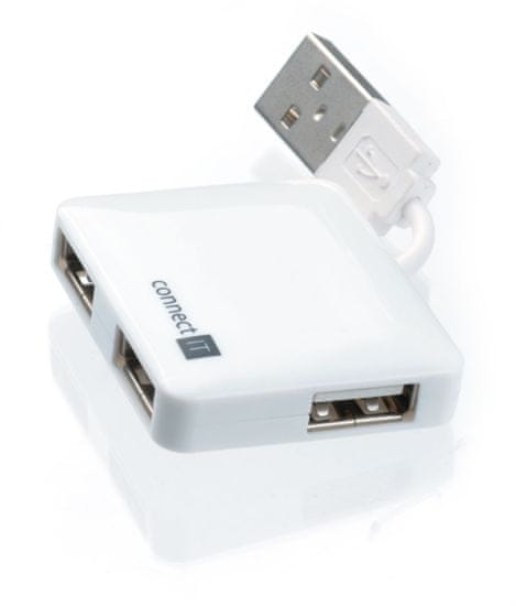 Connect IT CI-52 USB hub so 4 portami Mini, biely