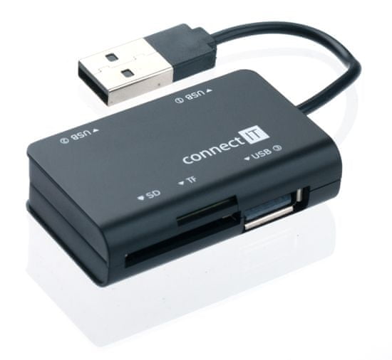Connect IT CI-107 čtítačka pamäťových kariet USB hub Book