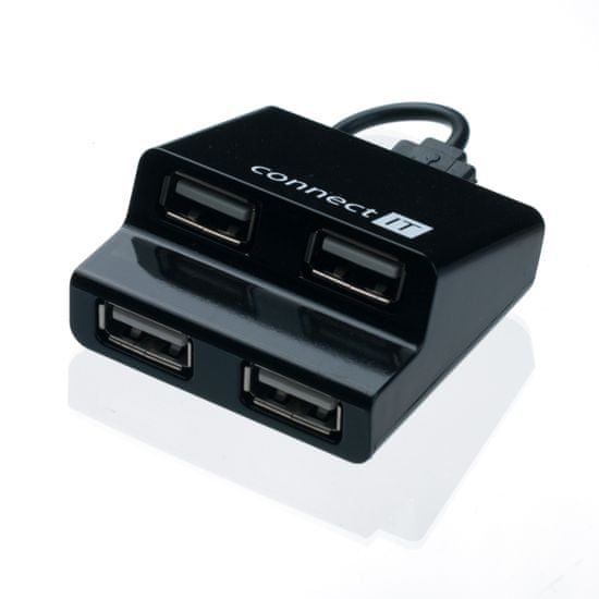 Connect IT CI-108 USB hub so 4 portami Step, čierny