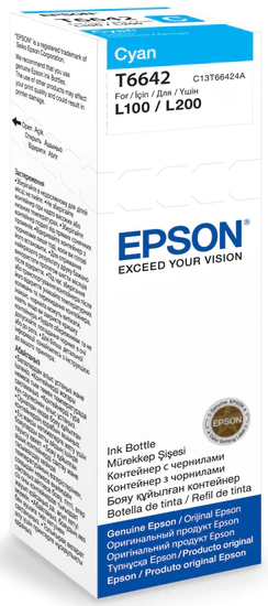 Epson T6642 azúrová (C13T66424A)