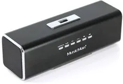 MusicMan prenosný stereo reproduktor, čierny