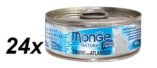 Monge NATURAL atlantický tuniak pre mačky 24 x 80 g