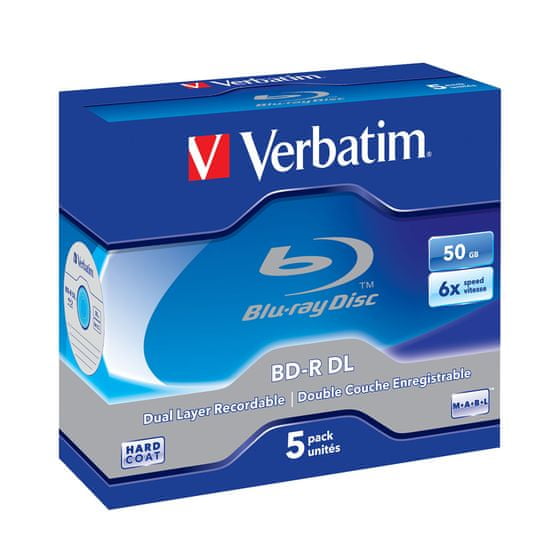 VERBATIM BD-R DL 50GB 6x BOX 5pck (43748)