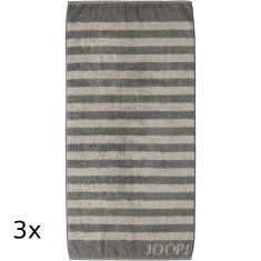 JOOP! Classic Stripes ručníky 3 ks 50x100 graphit