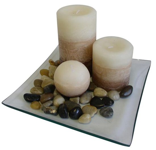 TORO Darčekový set 3 sviečky s vôňou vanilky