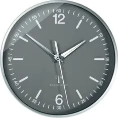 Eurochron Analógové nástenné DCF hodiny 19.5 cm, hliník