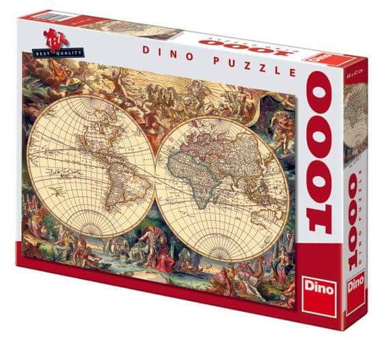 DINO Puzzle Historická mapa, 1000 dielikov
