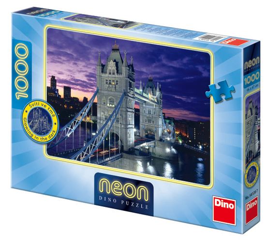DINO Tower Bridge neon puzzle, 1000 dielikov