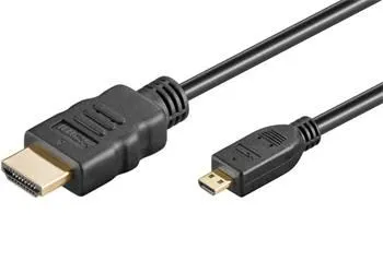 PremiumCord Kábel HDMI A - HDMI micro D, 1,8m