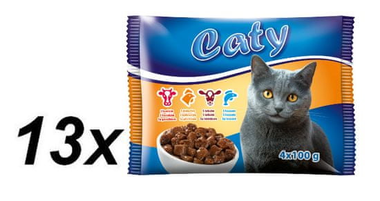 Akinu Caty kapsičky pre mačky v šťave Mix 13x (4 x 100g)