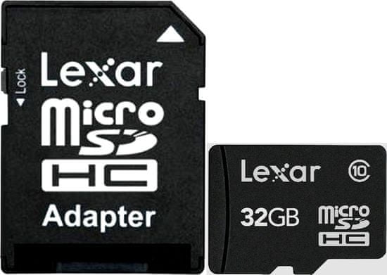 LEXAR 32GB microSDHC (Class 10) + adaptér