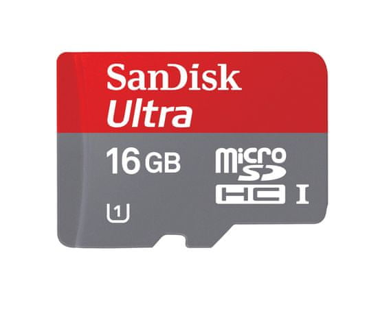 SanDisk microSDHC Ultra 16GB (class 10) + adaptér na SD