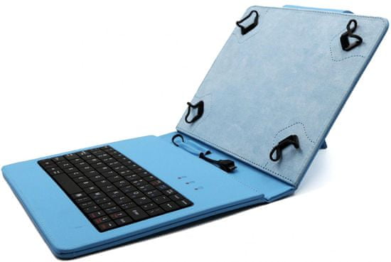 C-Tech PROTECT puzdro univerzálne s klávesnicou pre 8" tablety, FlexGrip (NUTKC-02L) modrá