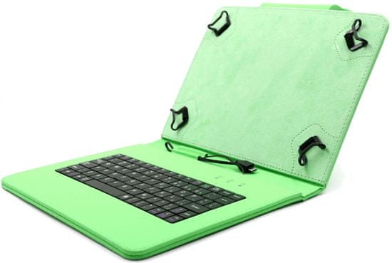 C-Tech PROTECT puzdro univerzálne s klávesnicou pre 10,1" tablety, FlexGrip (NUTKC-04G) zelené