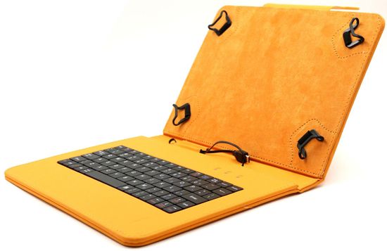 C-Tech PROTECT púzdro univerzálne s klávesnicou pre 10,1" tablety, FlexGrip (NUTKC-04O) oranžové