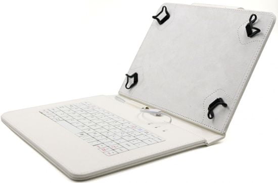 C-Tech PROTECT puzdro univerzálne s klávesnicou pre 10,1" tablety, FlexGrip (NUTKC-04W) biele