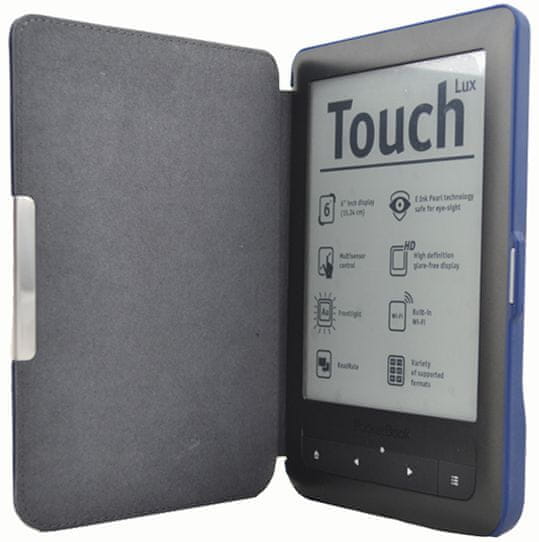 C-Tech pouzdro pro Pocketbook 624/626, hardcover, PBC-03, modré