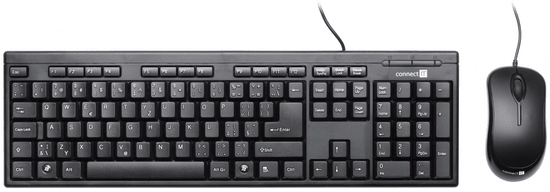 Connect IT CI-440 set klávesnica + myš, USB drôtové COMBO
