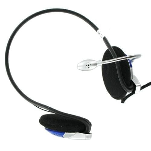 4World Sluchátka s mikrofonem na záhlaví, regulace hlasitosti, provázkový kabel