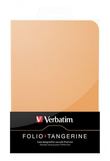 VERBATIM Folio Hex Case pro iPad mini - Tangerine Orange - rozbalené