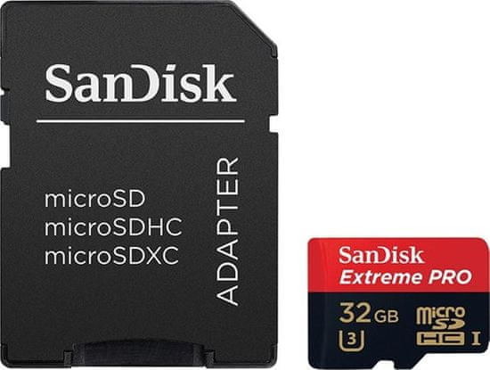SanDisk microSDHC 32GB (class 10) Extreme Pro 95 MB/s