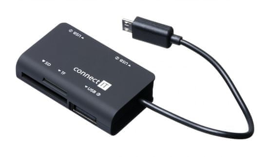 Connect IT OTG čítačka a USB hub s MicroUSB