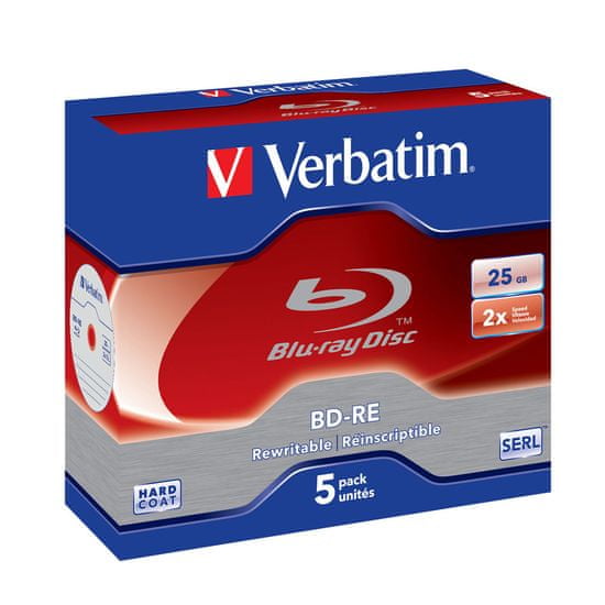VERBATIM BD-RE SL 25GB 2x Rewritable BOX 10-pack (43694)