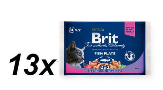 Brit Premium Cat Pouches Fish Plate 13x (4x100)