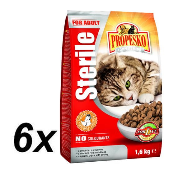 Propesko granule mačka hydinové Sterile 9,6kg