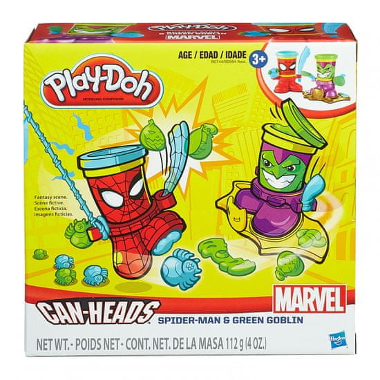 Play-Doh Tégliky v tvare hrdinov Spiderman a Goblin