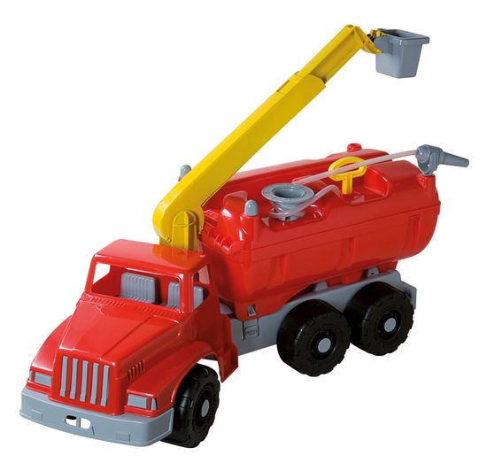 Androni Giant Trucks hasičské auto s plošinou a funkčnou striekačkou - dĺžka 74 cm
