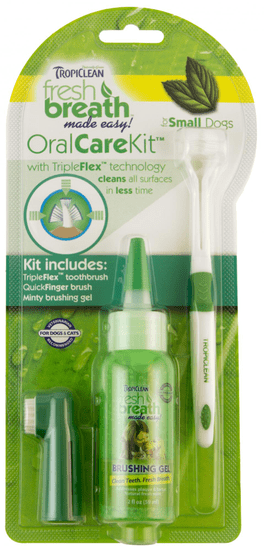 TropiClean Oral Kit Small - gél s kefkami