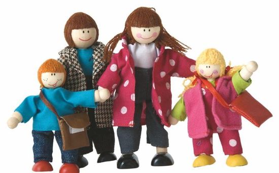 Woody Bábiky do domčeka - rodinka, 4ks