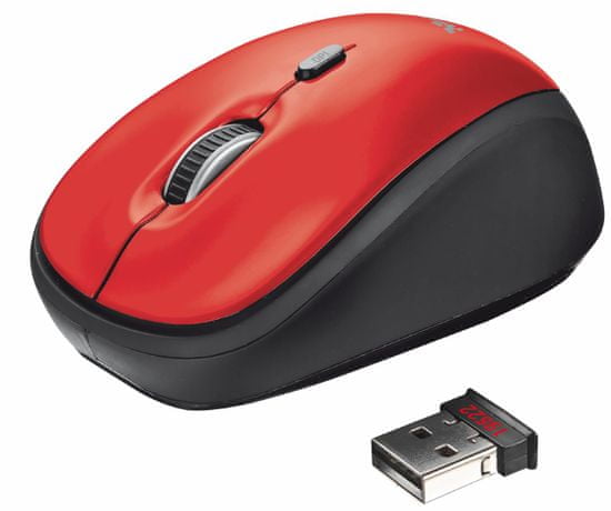 TRUST Yvi Wireless Mini Mouse Red (19522)