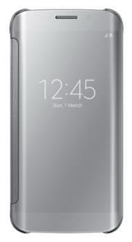 SAMSUNG flipové pouzdro Clear View, Galaxy S6 EDGE, stříbrná