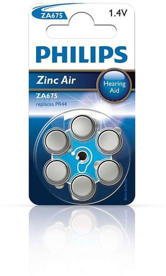 Philips ZA675 6ks Zinc Air (ZA675B6A/10)