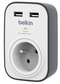 Belkin Prepäťová ochrana 1 zásuvka + 2 USB (BSV103ca)