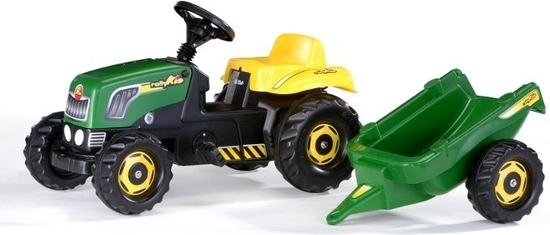 Rolly Toys Šliapací traktor Rolly Kid s vlečkou - zelený