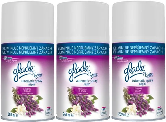 Glade Glade by Brise Automatic PACK 3 x náplň Levandule 269ml