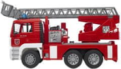 BRUDER MAN TGA hasičské auto s výsuvným rebríkom, pumpou, svetlami a zvukmi 1:16