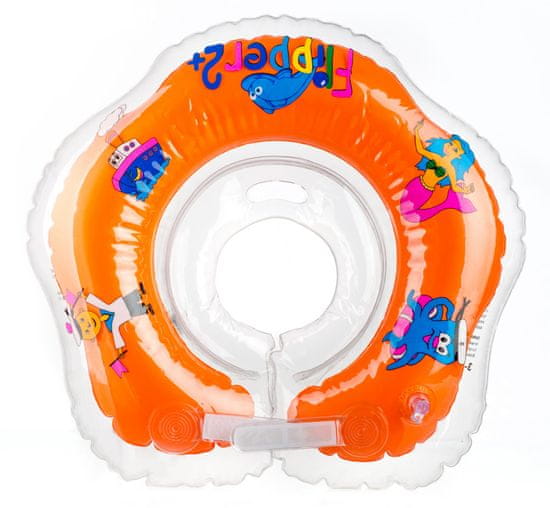 Teddies BABY Plávací nákračník Flipper oranžový