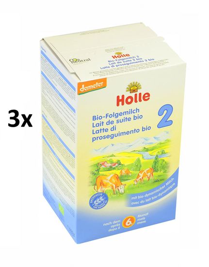 Holle Bio detská mliečna výživa 2 - 3 x 600g